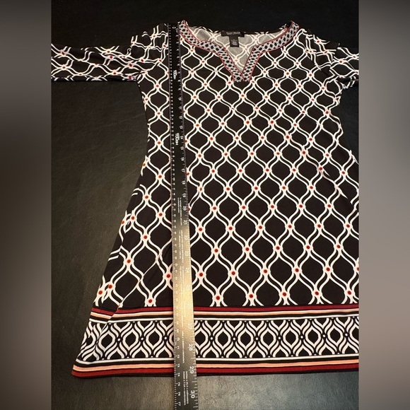White House Black Market Black and White Geometric Dress size Small - Picture 11 of 12